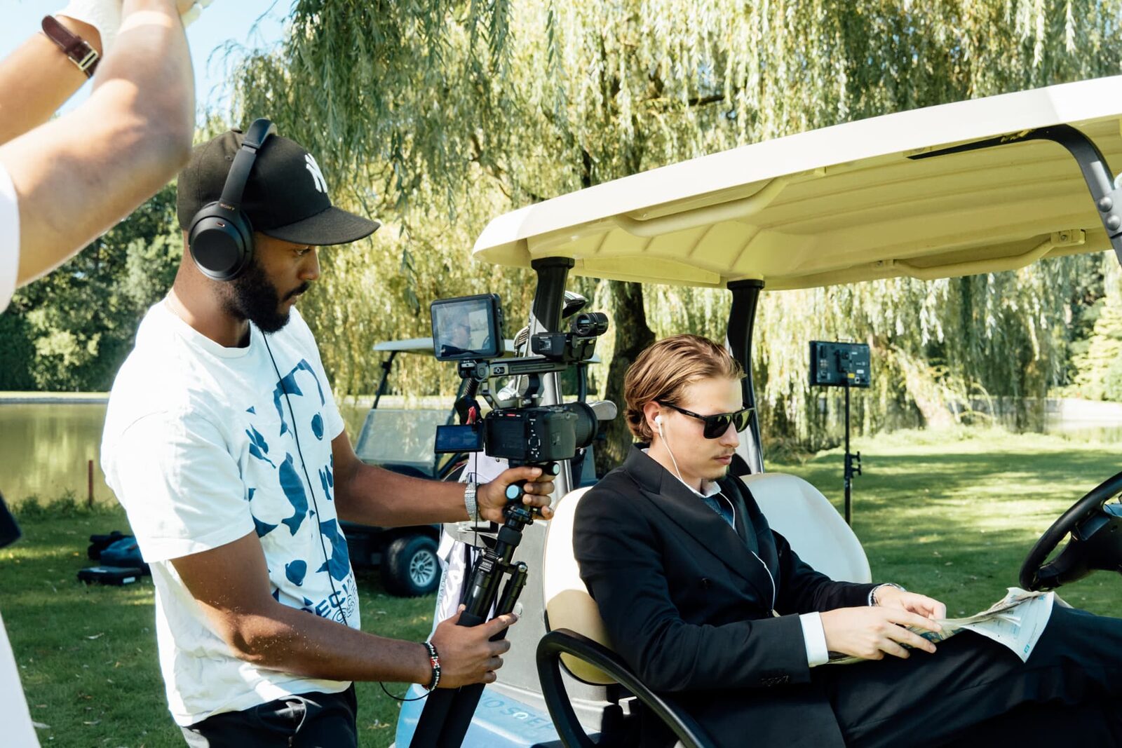 Cameraman filmt Titus tijdens een scène